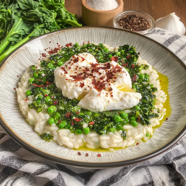 Risotto con cime di rapa e burrata