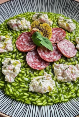 Risotto verde con ricotta e mortadella