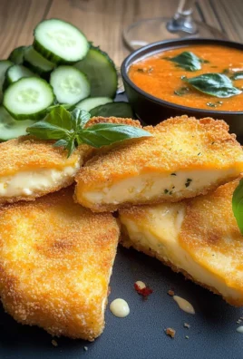 Scamorza in carrozza con gazpacho al lime