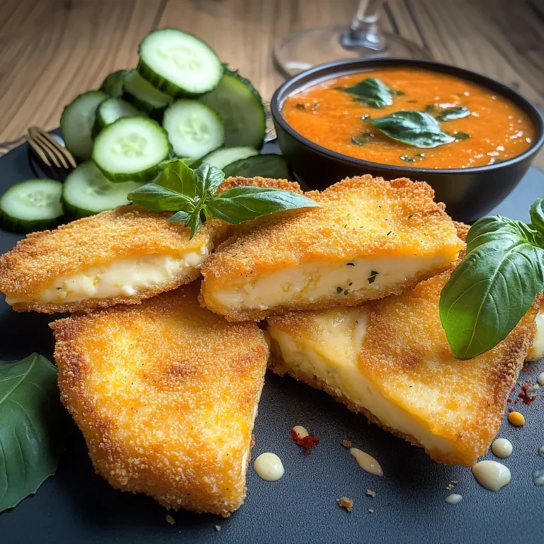 Scamorza in carrozza con gazpacho al lime