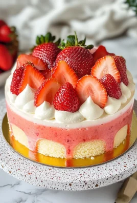 Torta con mousse di fragole