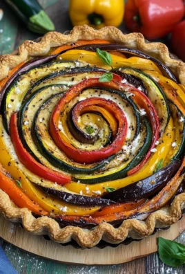 Torta salata di verdure a spirale