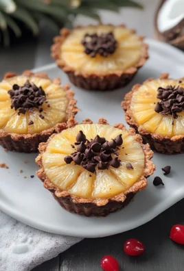Tortine ananas e cocco con gocce di cioccolato
