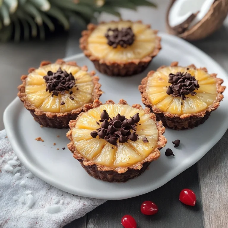 Tortine ananas e cocco con gocce di cioccolato