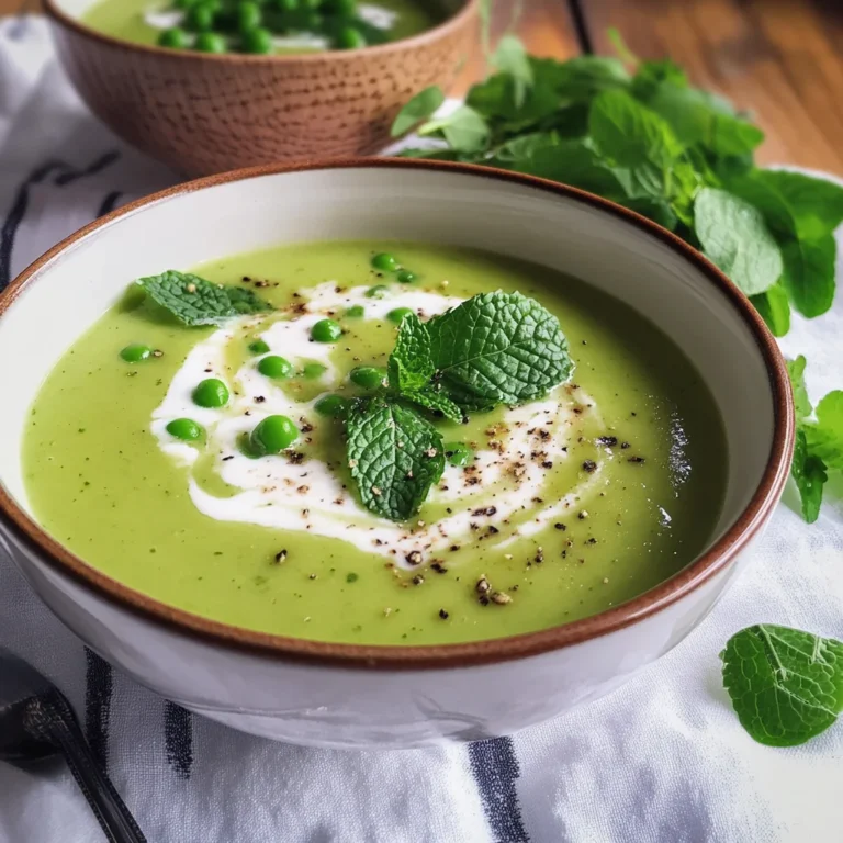 Vellutata di piselli e menta