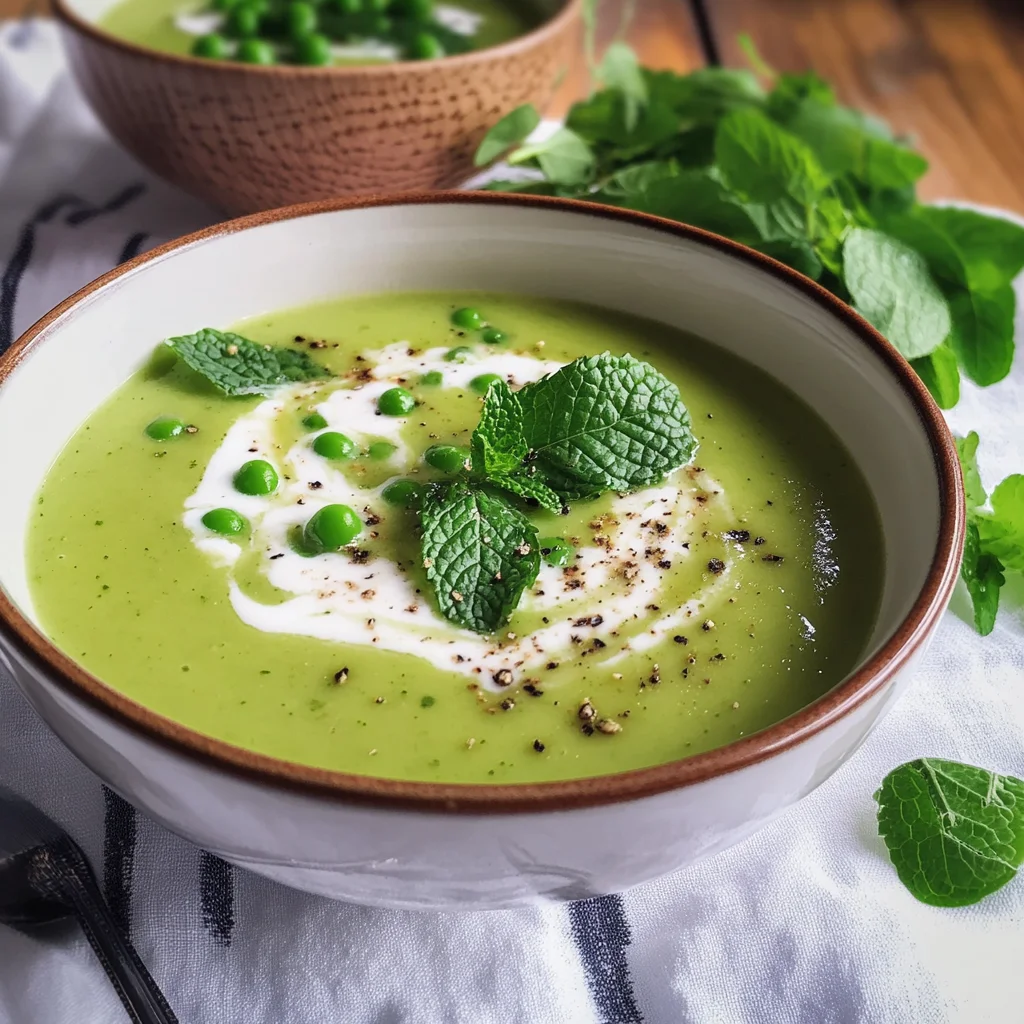 Vellutata di piselli e menta