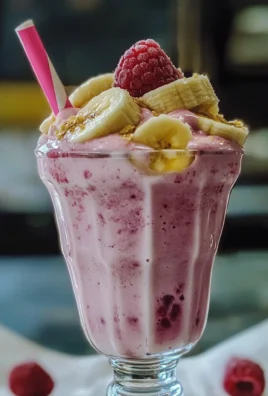 Frappè di banane e lamponi