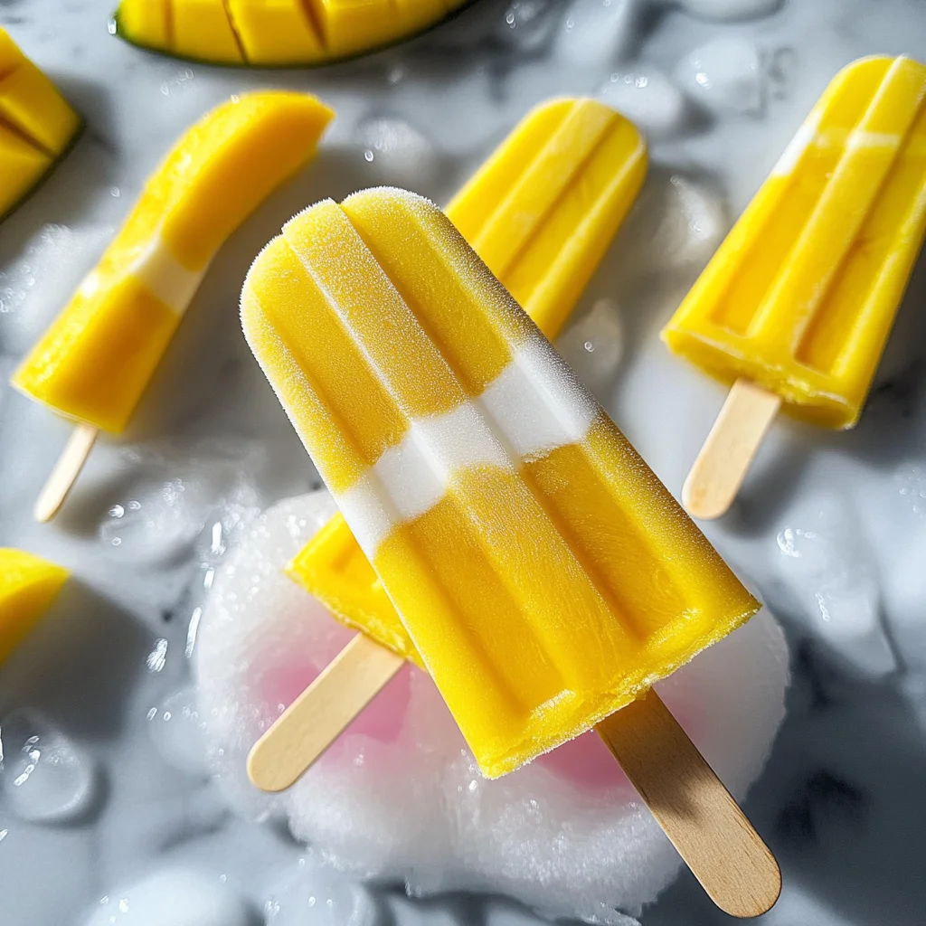 Ghiaccioli mango e cocco