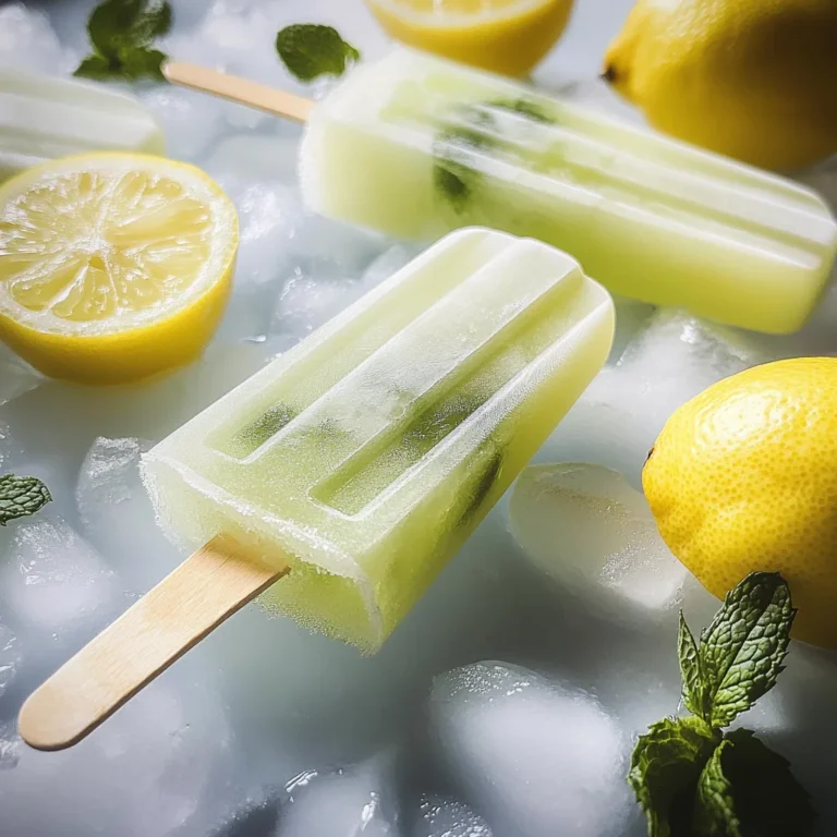 Ghiaccioli menta e limone