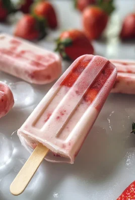 Ghiaccioli panna e fragole