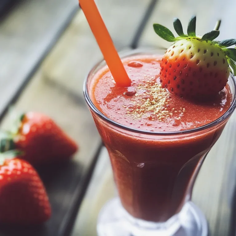 Smoothie di fragola, pomodoro e zenzero