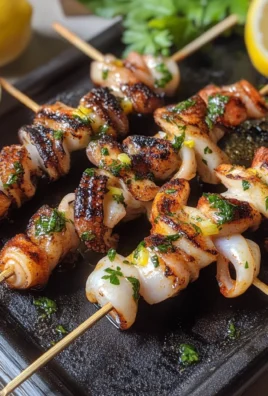 Spiedini di polpo e calamari