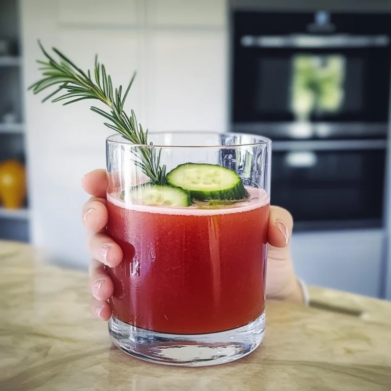 Succo di anguria, cetriolo e rosmarino