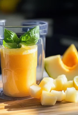 Succo di melone, basilico e limone