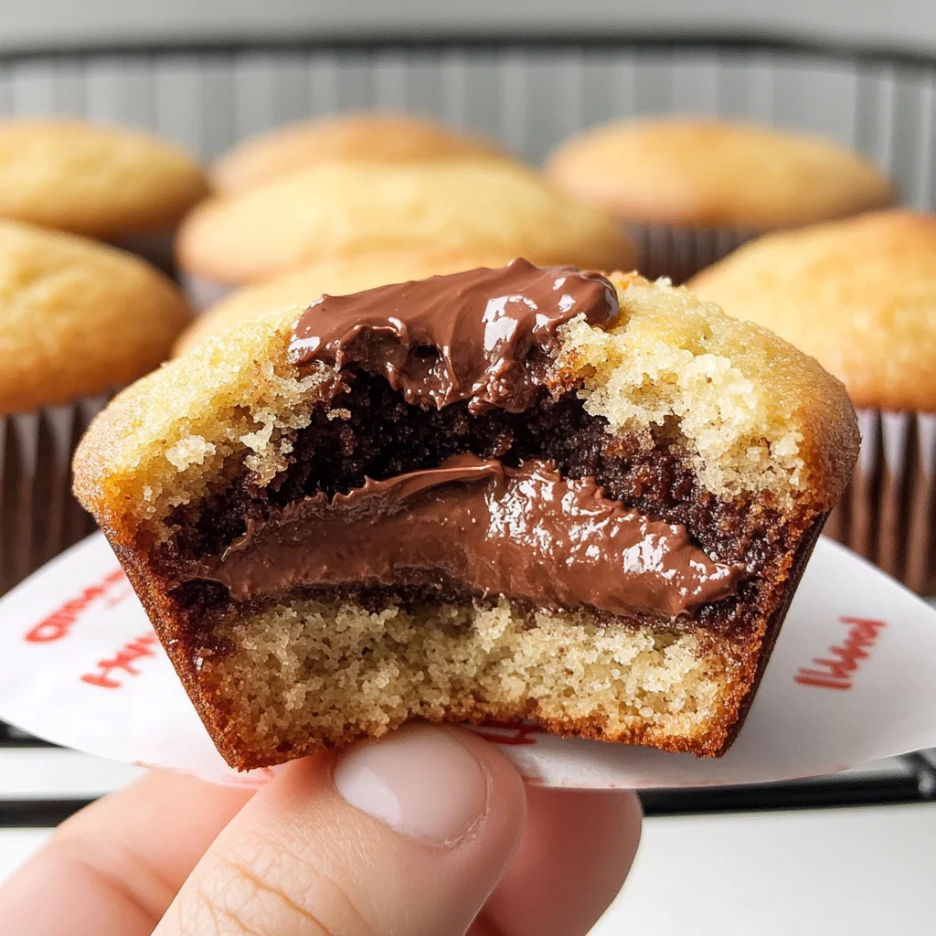 Muffin alla Nutella (morbidissimi, con ripieno cremoso) Ricetta super facile!