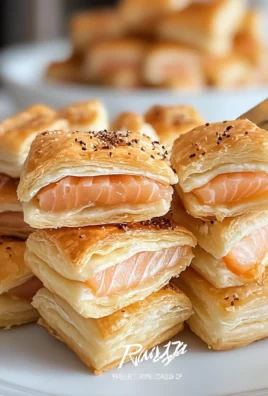 Stuzzichini al salmone con pasta sfoglia (100 pezzi in 5 minuti!)
