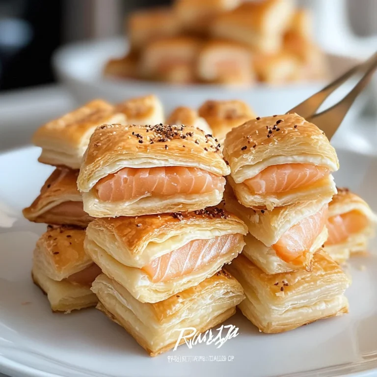 Stuzzichini al salmone con pasta sfoglia (100 pezzi in 5 minuti!)