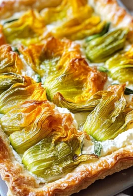 Torta salata con fiori di zucca (12 minuti in forno!)