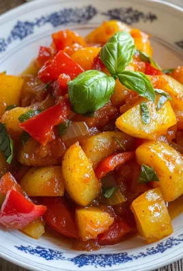 Peperonata con patate (saporita e facilissima)